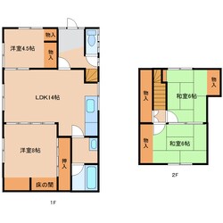 岩見沢駅 徒歩45分 1階の物件間取画像